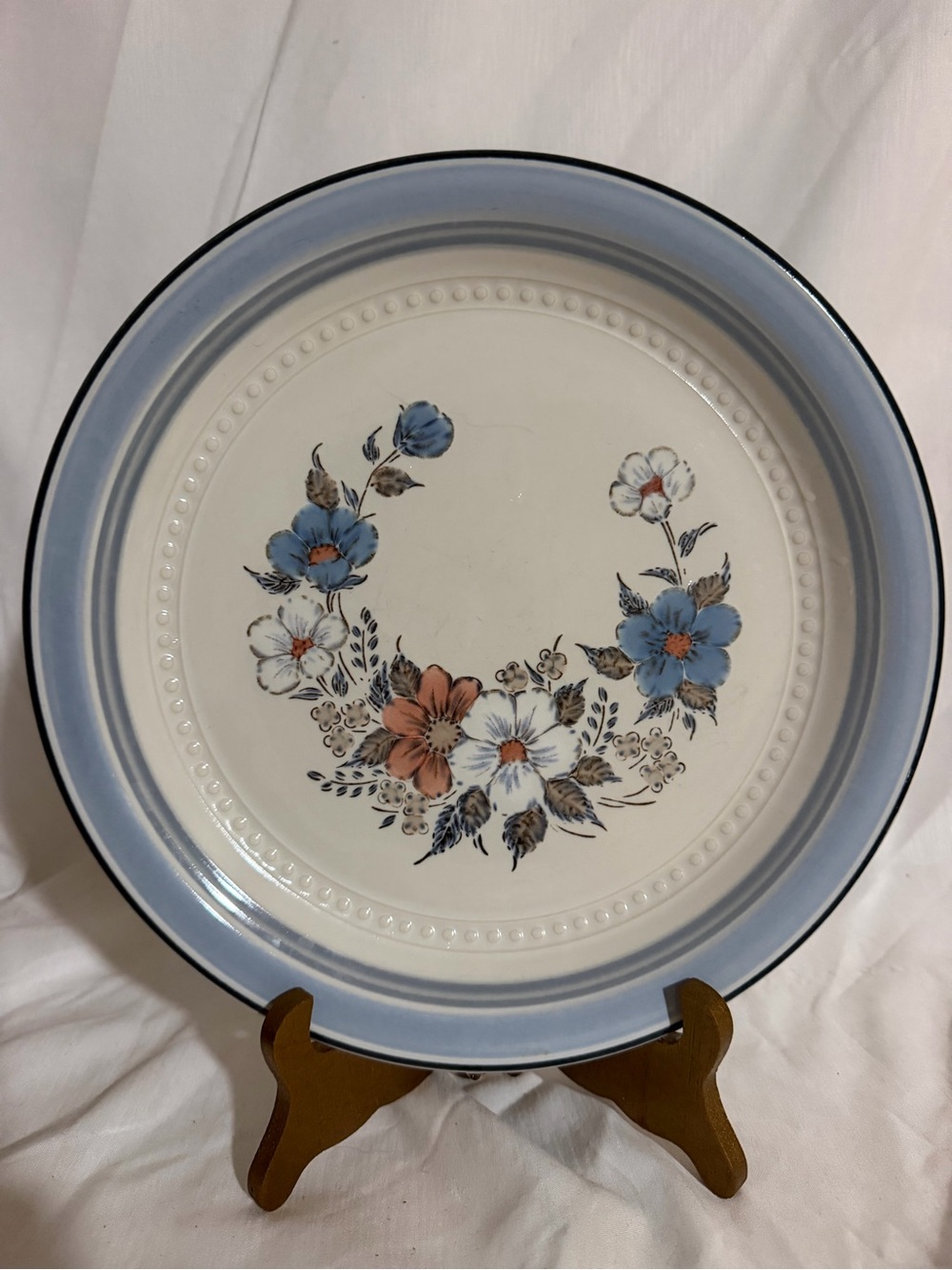 Vintage Johann Haviland Blue Bouquet Dinner Plate Crowning Fashion Japan